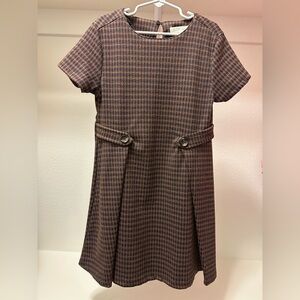 Stylish Brown Zara Checkered Kids Dress